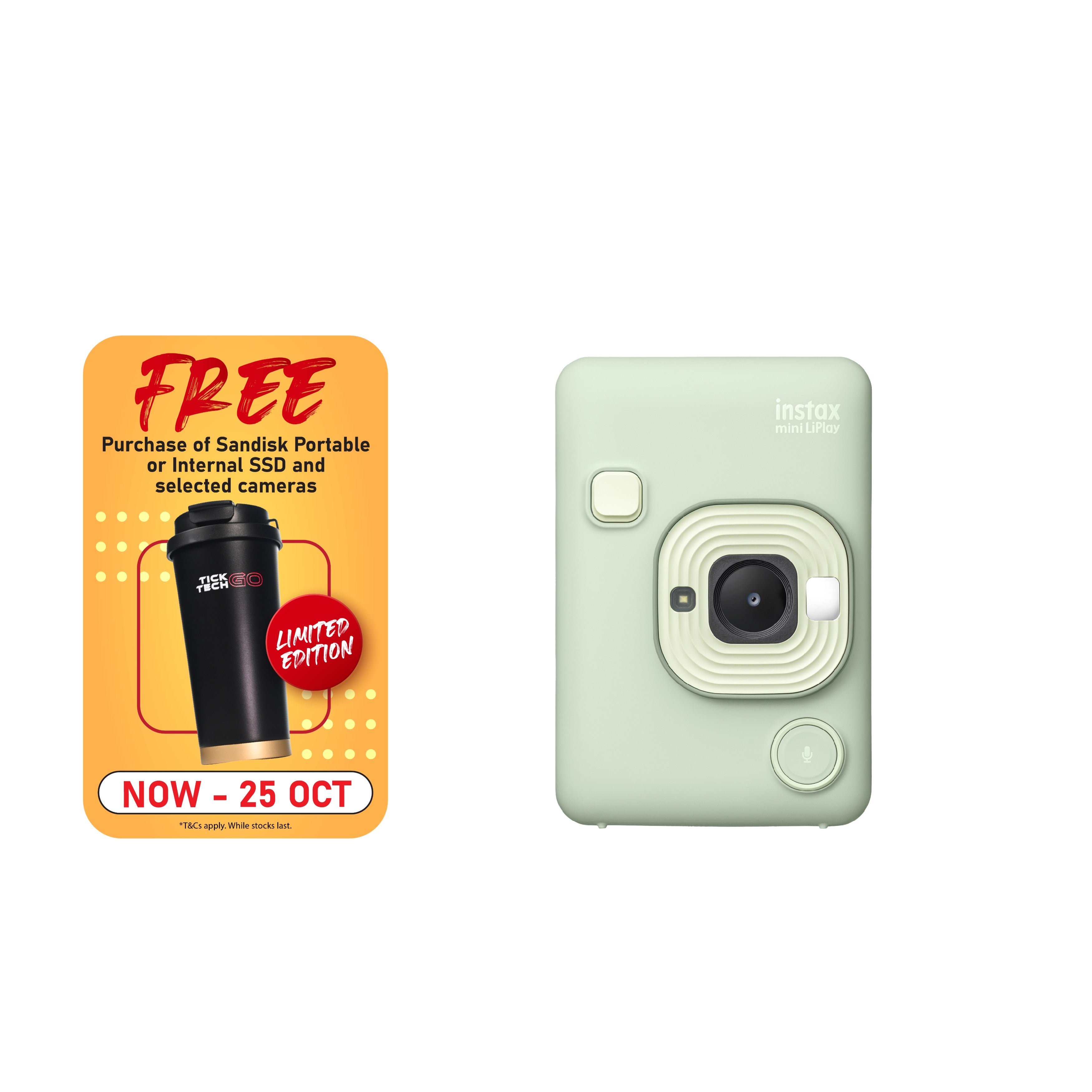 FUJIFILM INSTAX Mini LiPlay 2 in 1 Hybrid Instant Camera (New Colors)-Instant Camera-futuromic